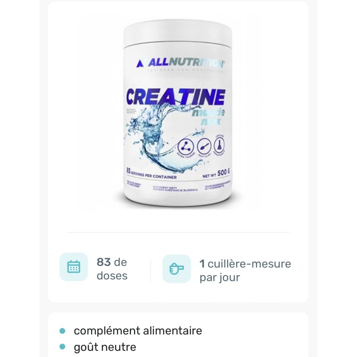 Créatine allnutrition